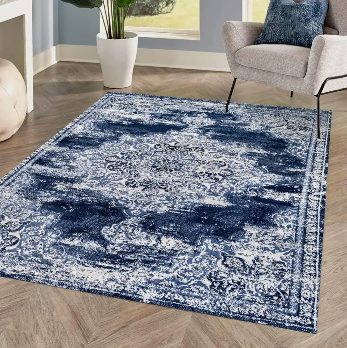 Alhambra Ornate Medallion Modern Area Rug