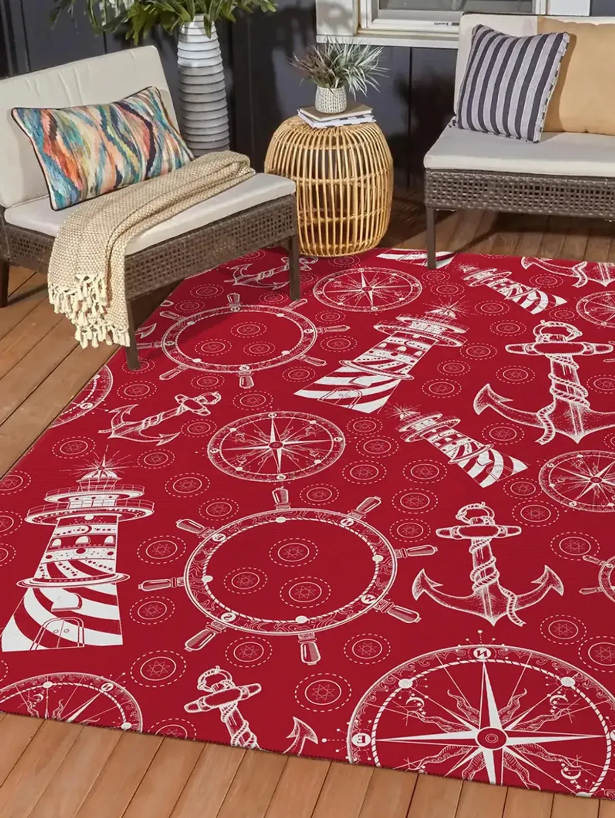 Harbor HA9 Red 8' x 10' Rug