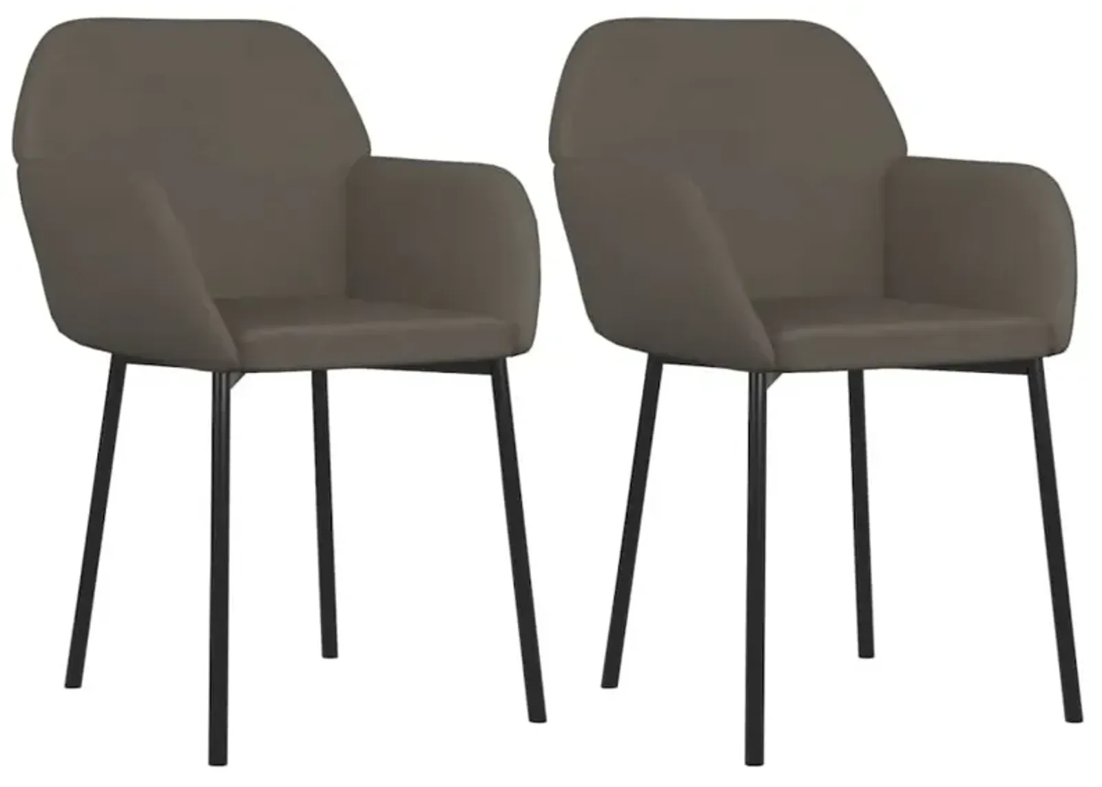 Dining Chairs 2 pcs Dark Gray Velvet