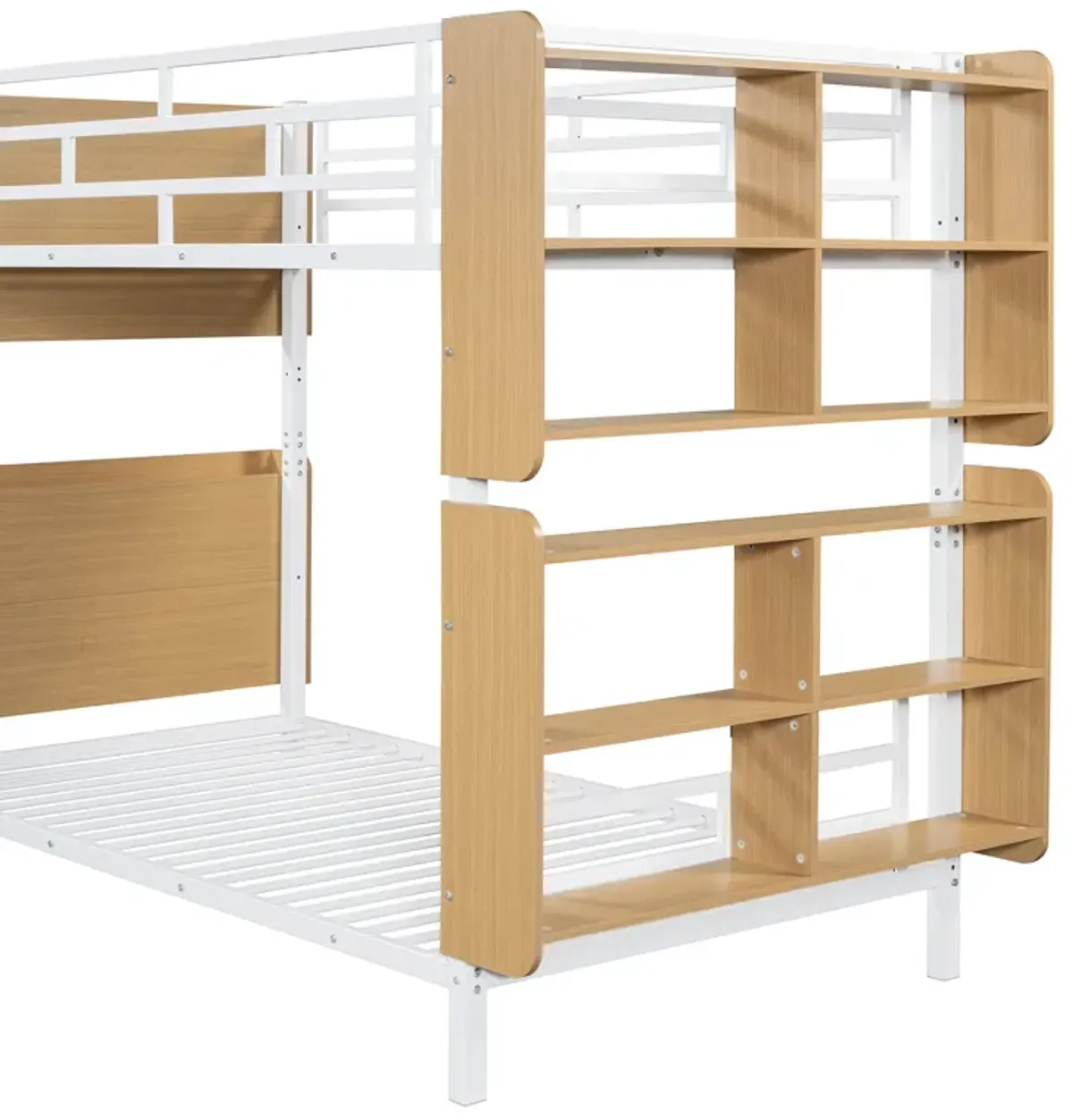 Merax Bunk Bed with Ladder and Full-Length Guardrail