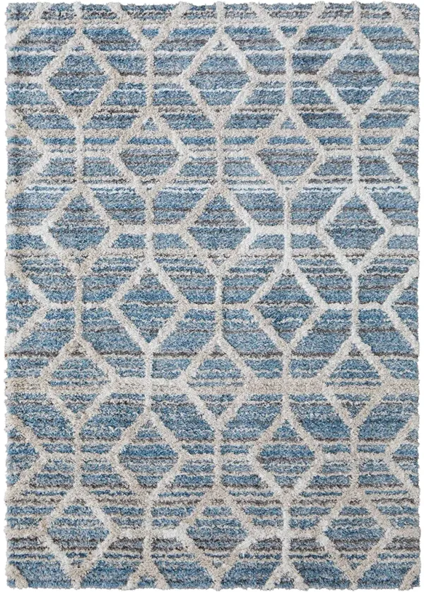 Mynka 39ICF Blue/Ivory 5' x 8' Rug