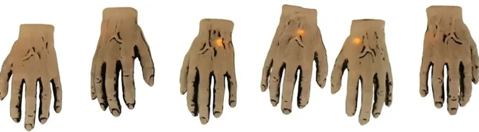 Haunted Hill Farm 25 Light up Hands Garland