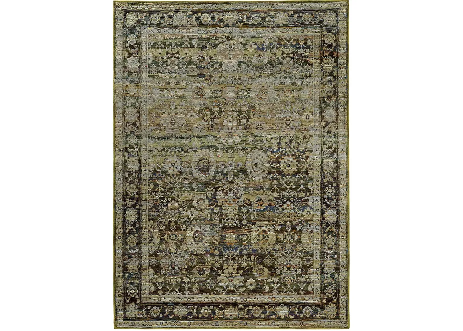 Andorra 6'7" x 9'6" Green Rug