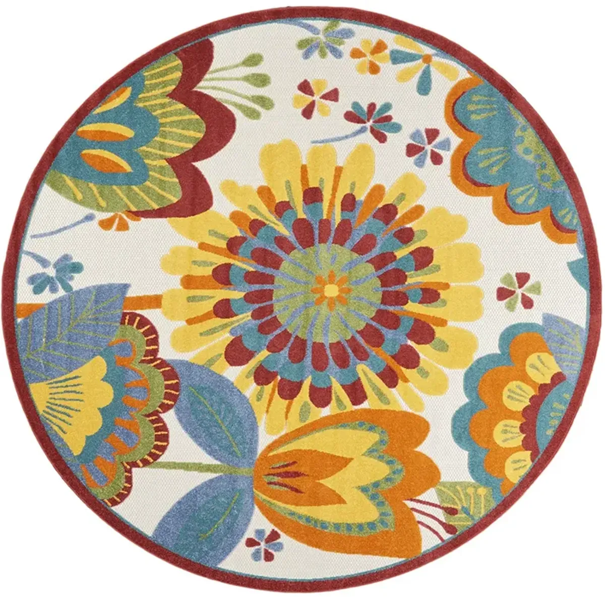 Aloha ALH25 Multicolor 7'10" x Round Rug