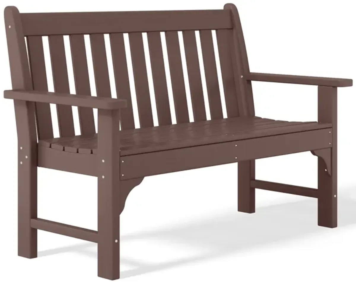 WestinTrends Outdoor 2-Person All-Weather HDPE Front Porch Garden Bench