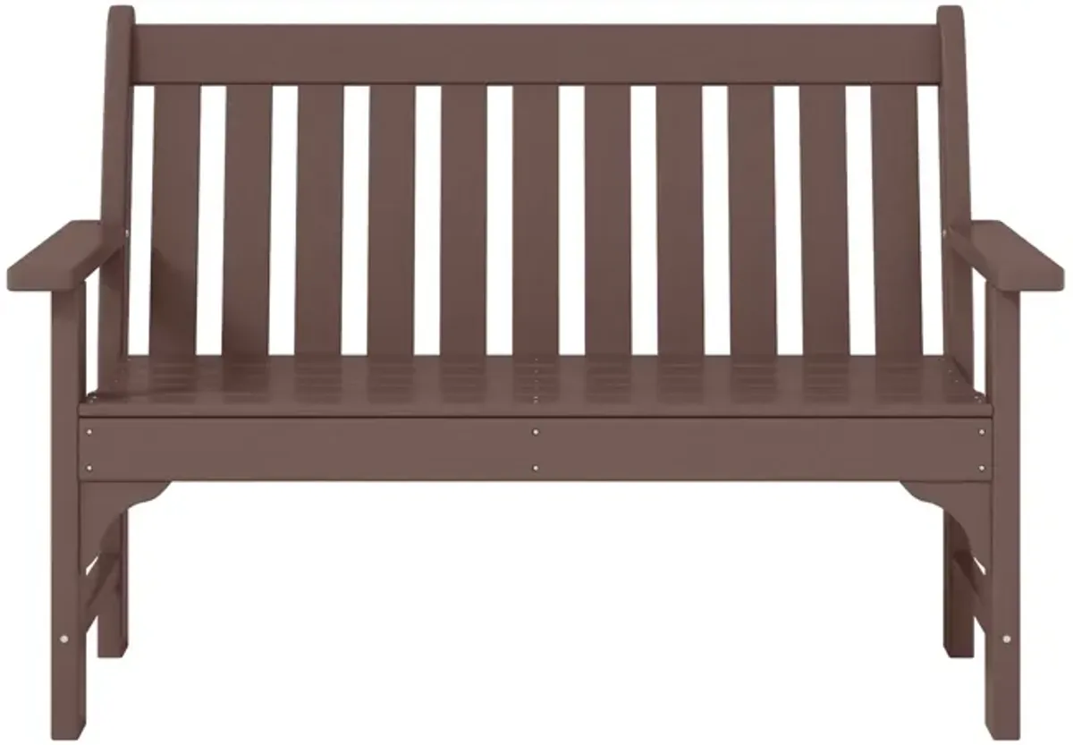 WestinTrends Outdoor 2-Person All-Weather HDPE Front Porch Garden Bench