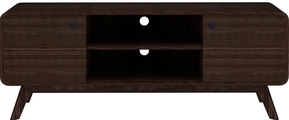 Leva Scandinavian 2 Door Rounded TV Stand