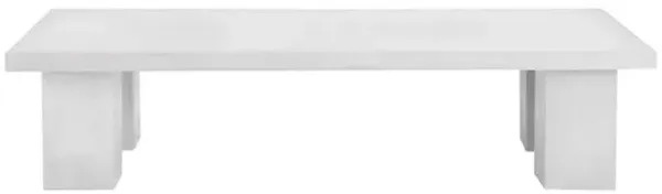 90210 Furniture Ella Rectangle Coffee Table Large In Light Gray Concrete