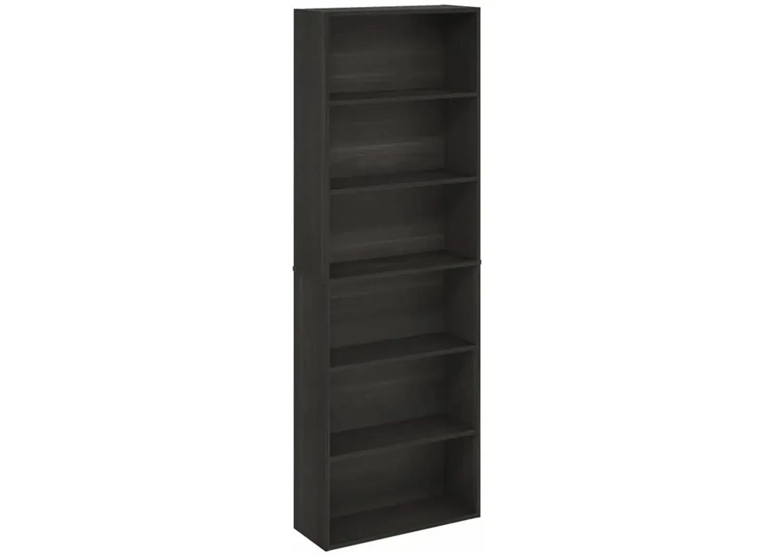 JAYA Simply Home Free Standing 6-Tier Open Storage Bookcase, Espresso