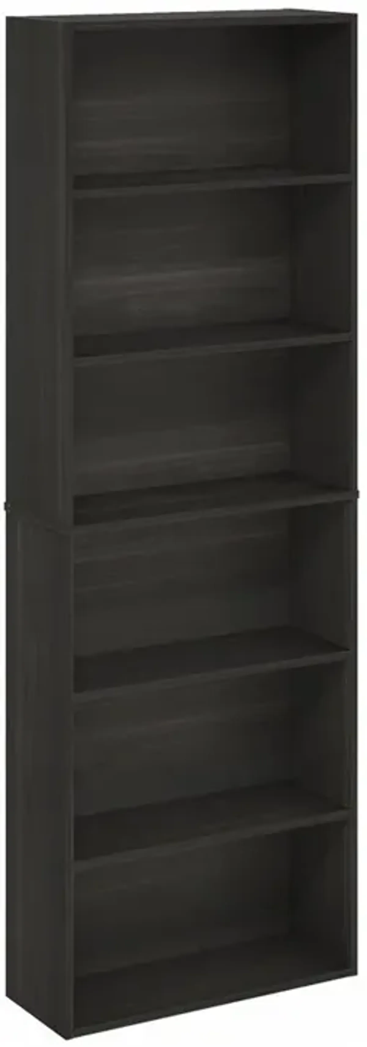 JAYA Simply Home Free Standing 6-Tier Open Storage Bookcase, Espresso