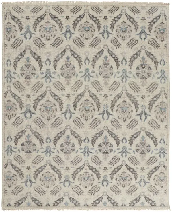 Beall 6711F Ivory/Gray/Blue 3'6" x 5'6" Rug