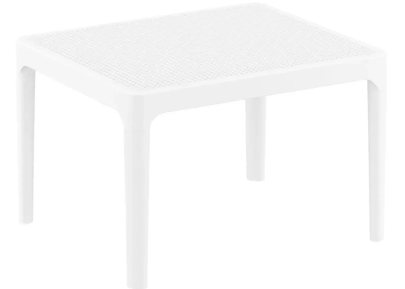 23.5" Black Rectangular Outdoor Patio Side Table