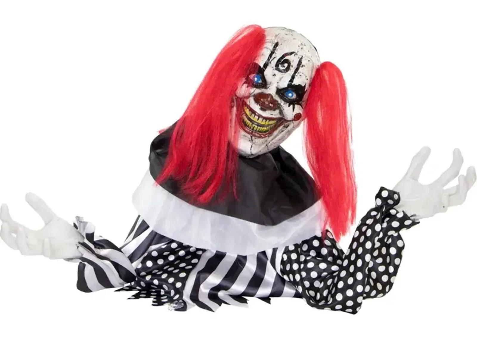 Haunted Hill Farm 18 Animated Black and White Clown Groundbreaker