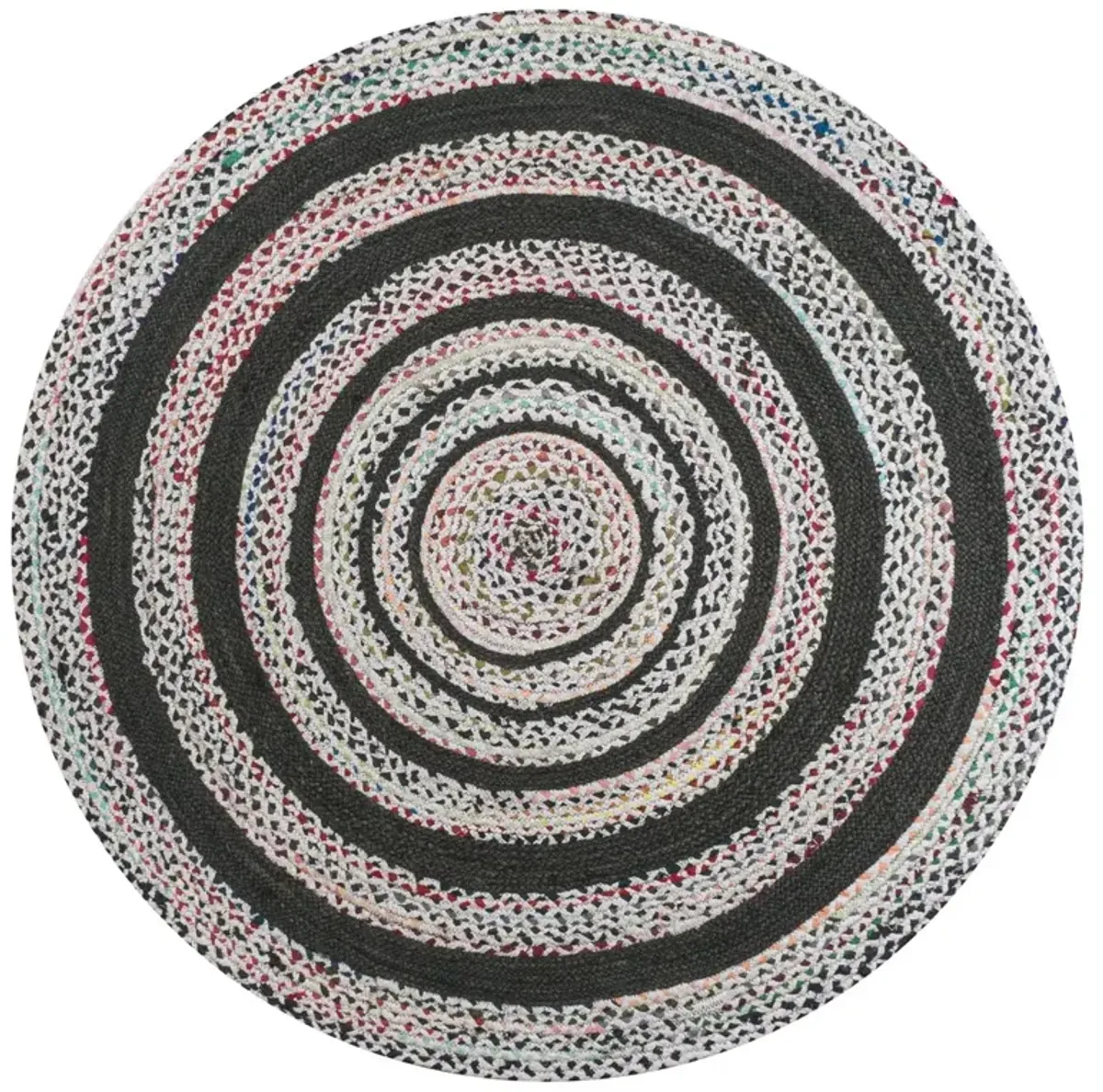 Abyss Braided Bohemian Coastal Jute Round Area Rug