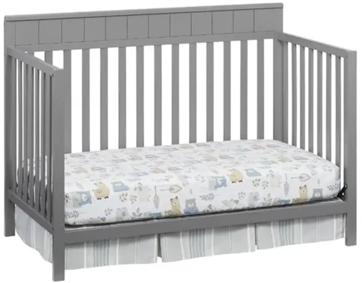 Oxford Baby Logan 4 In 1 Convertible Crib Dove Gray