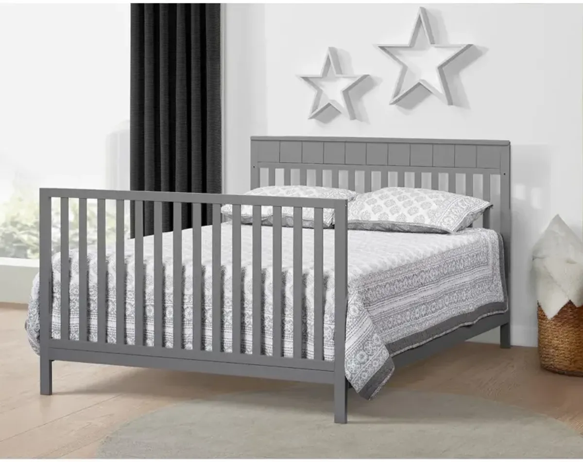 Oxford Baby Logan 4 In 1 Convertible Crib Dove Gray