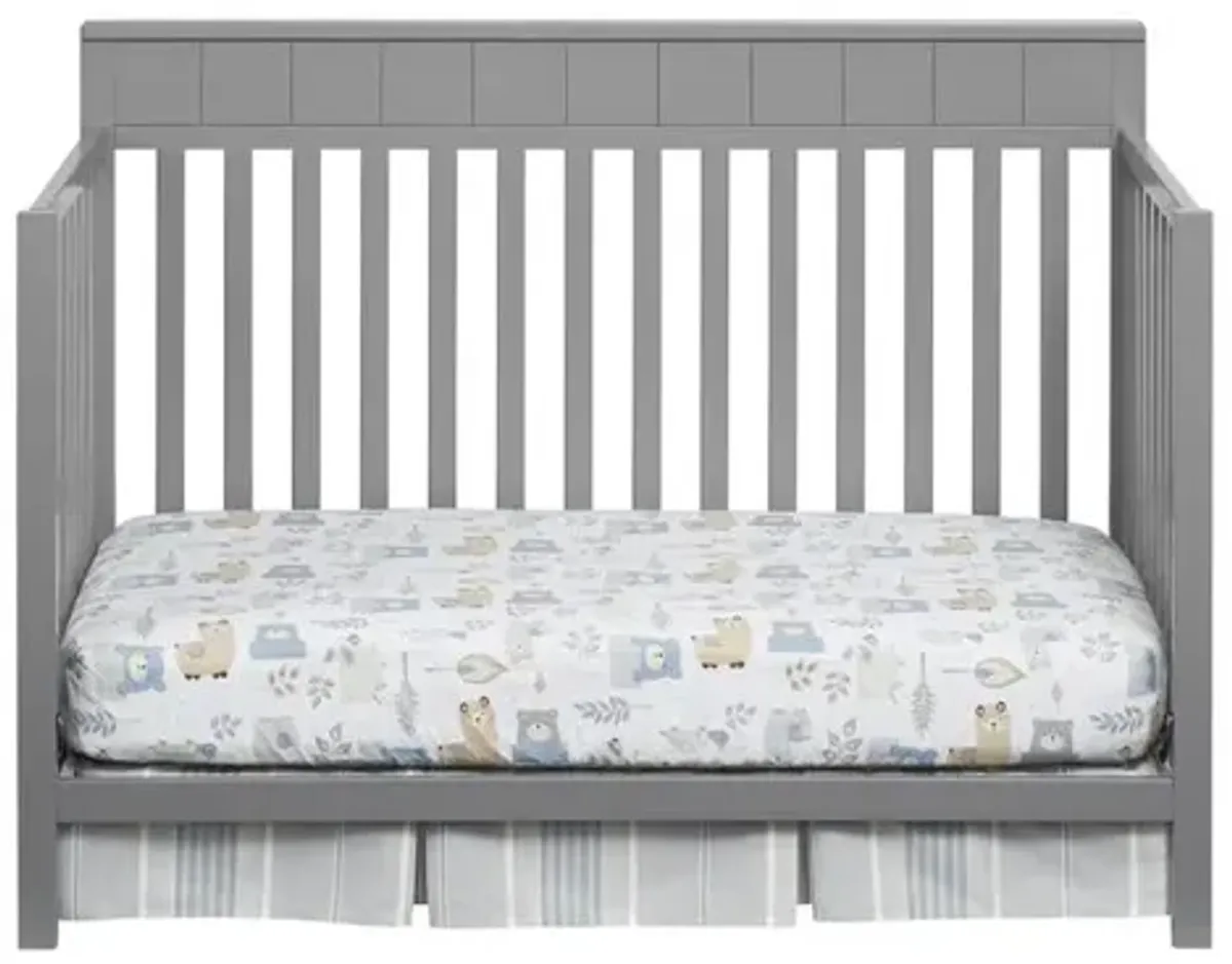 Oxford Baby Logan 4 In 1 Convertible Crib Dove Gray