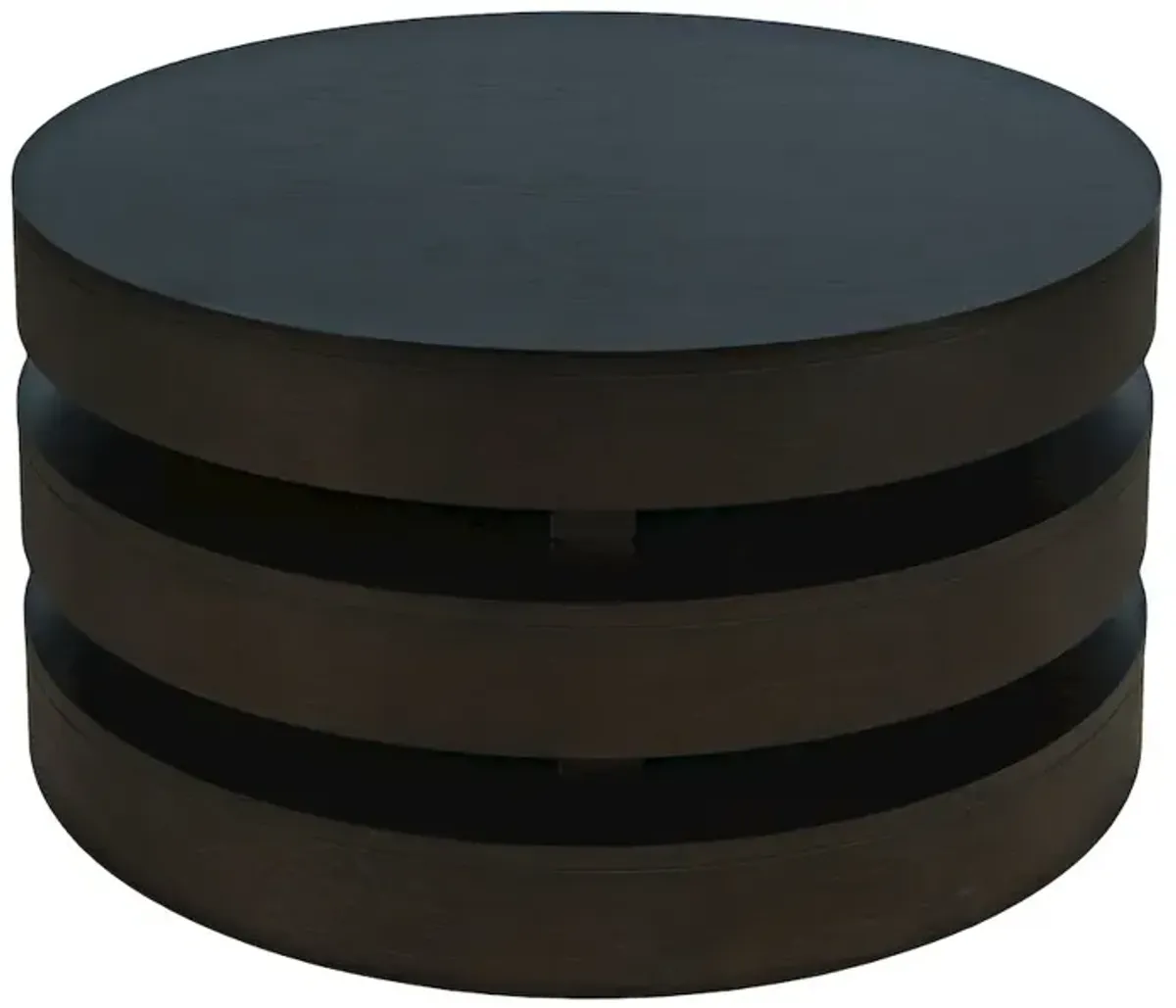 Jofran Brix Mid-Century Modern Floating Sculpture Round Layered Coffee Table