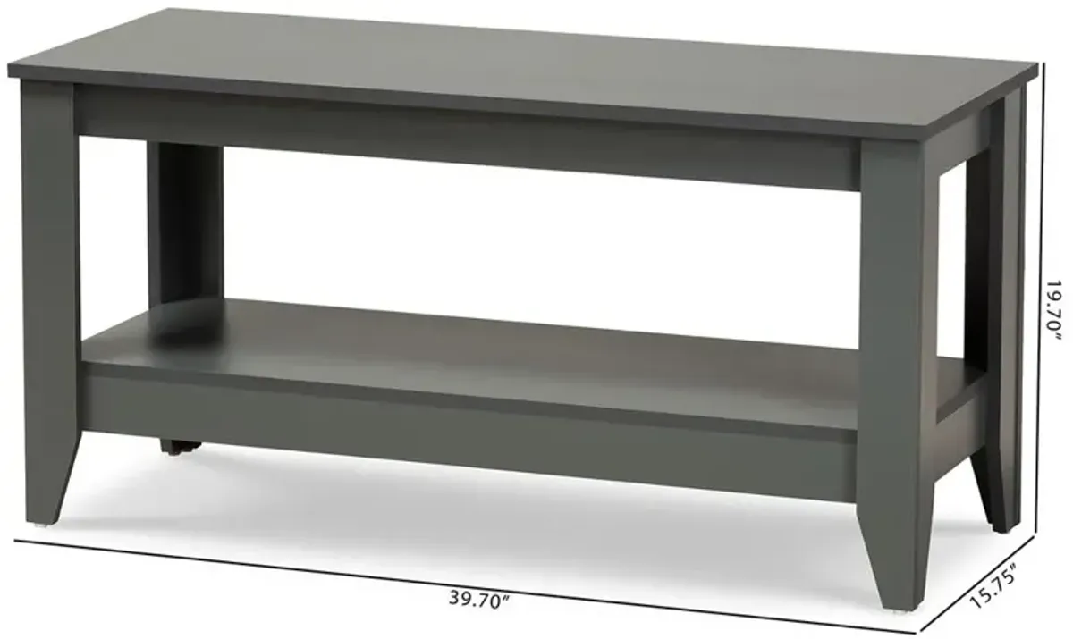 Baxton Studio Elada Modern and Contemporary Grey Finished Wood Coffee Table