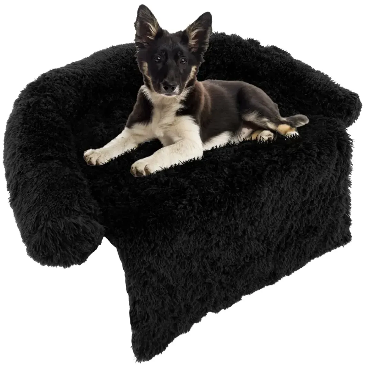 Plush Calming Dog Bed Couch with Anti-Slip Bottom – Cozy Pet Sofa for Relaxation