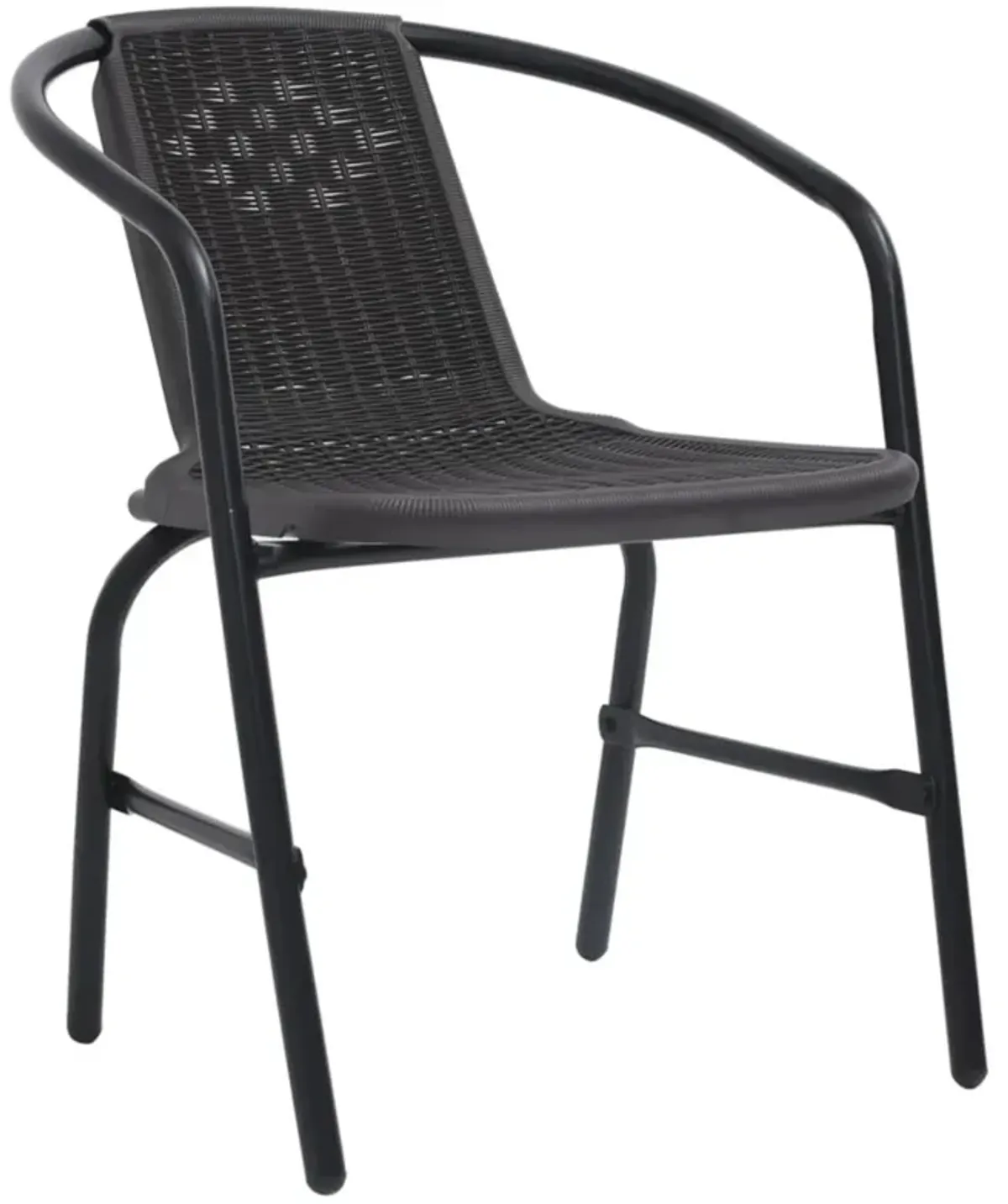 vidaXL Garden Chairs 8 pcs Plastic Rattan and Steel 242.5 lb