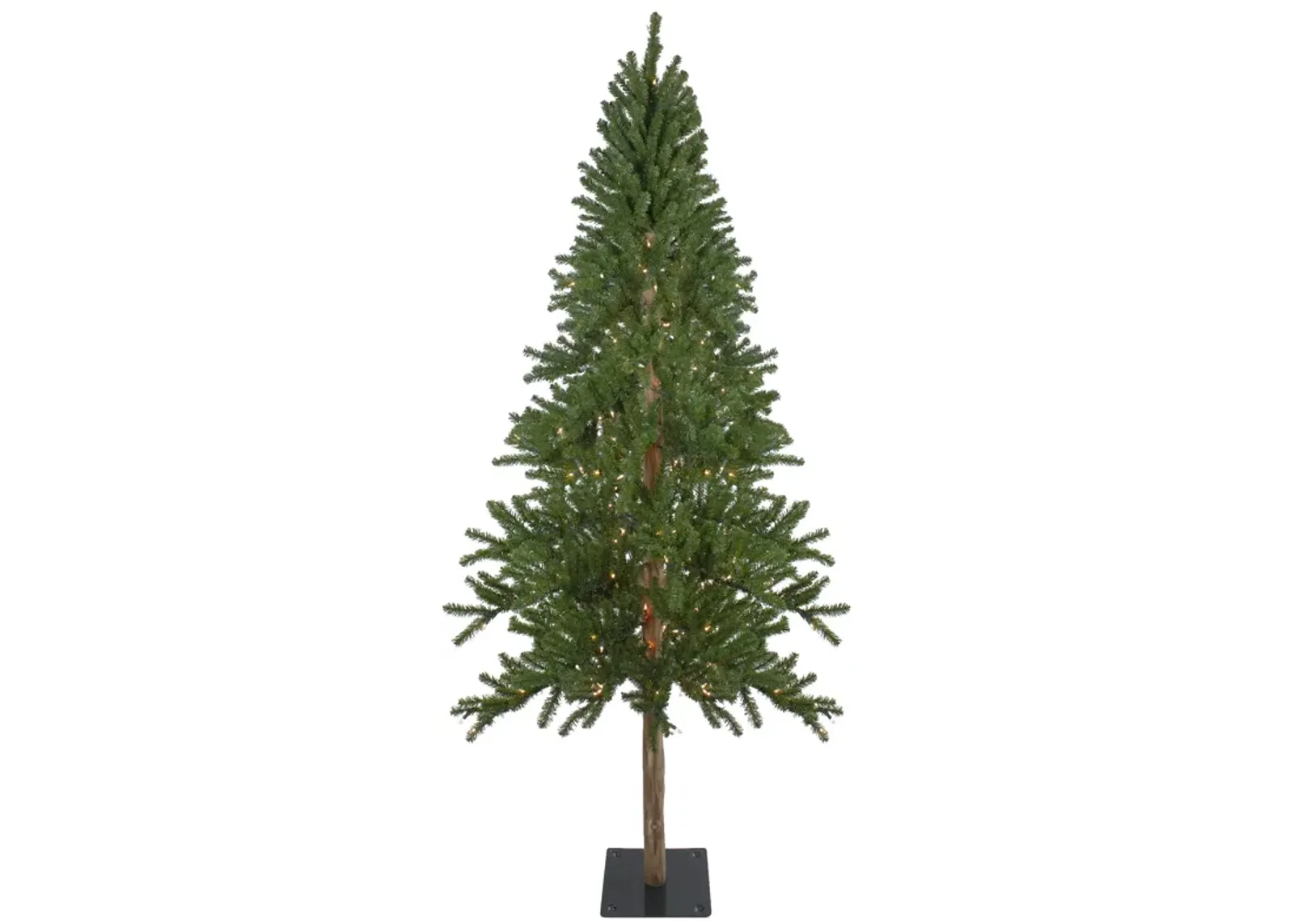 7' Pre-Lit Medium Alpine Artificial Christmas Tree  Clear Lights