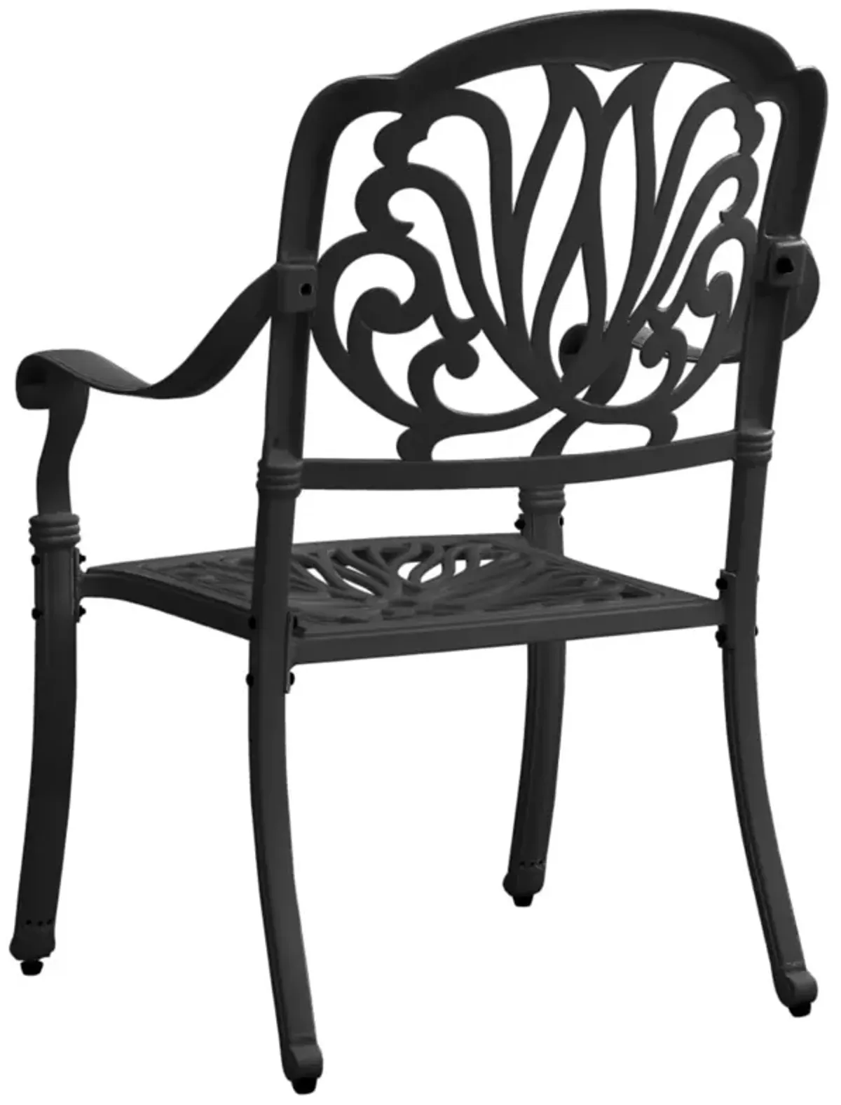 vidaXL 3 Piece Bistro Set Cast Aluminum Black