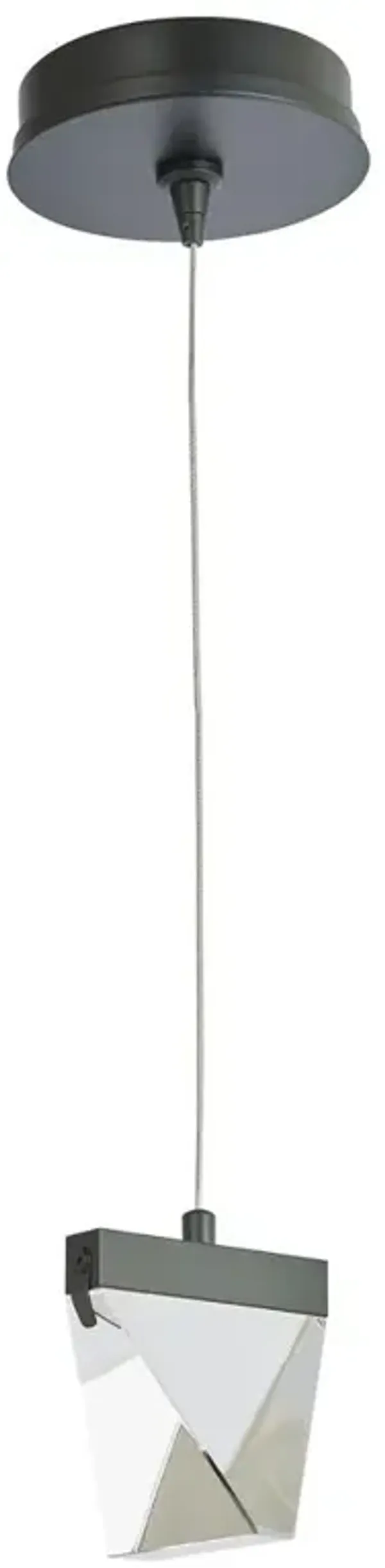 Abra Lighting Diamond Crystal Mono Pendant Including Canopy and Driver