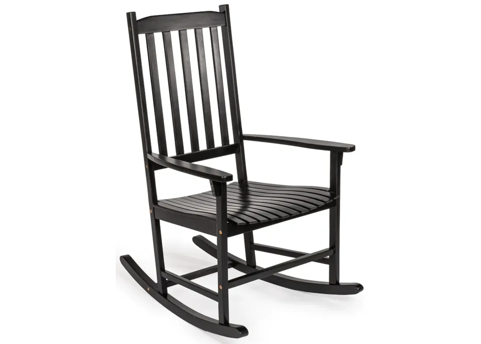 Seagrove Farmhouse Classic Slat-Back Acacia Wood Outdoor Rocking Chair