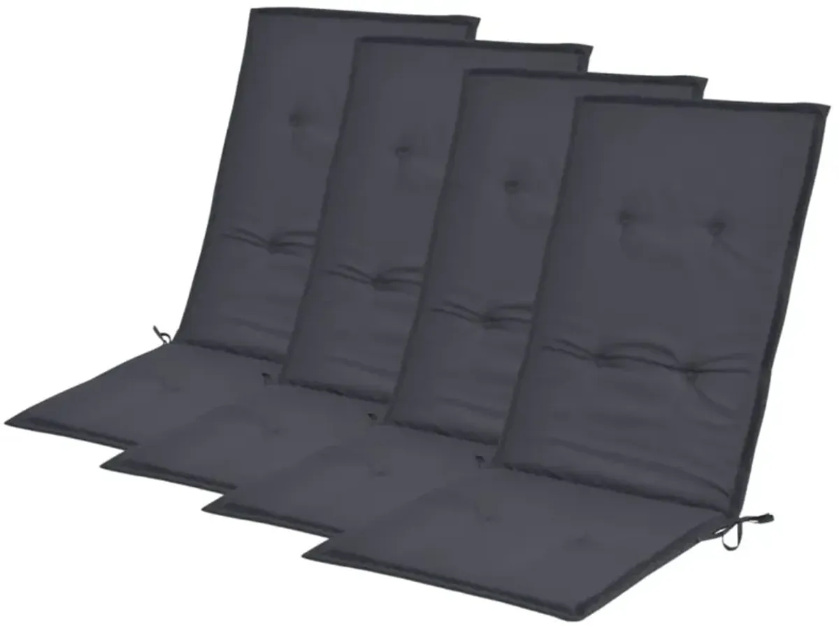 vidaXL Garden Chair Cushions 4 pcs Anthracite 47.2"x19.7"x1.18"