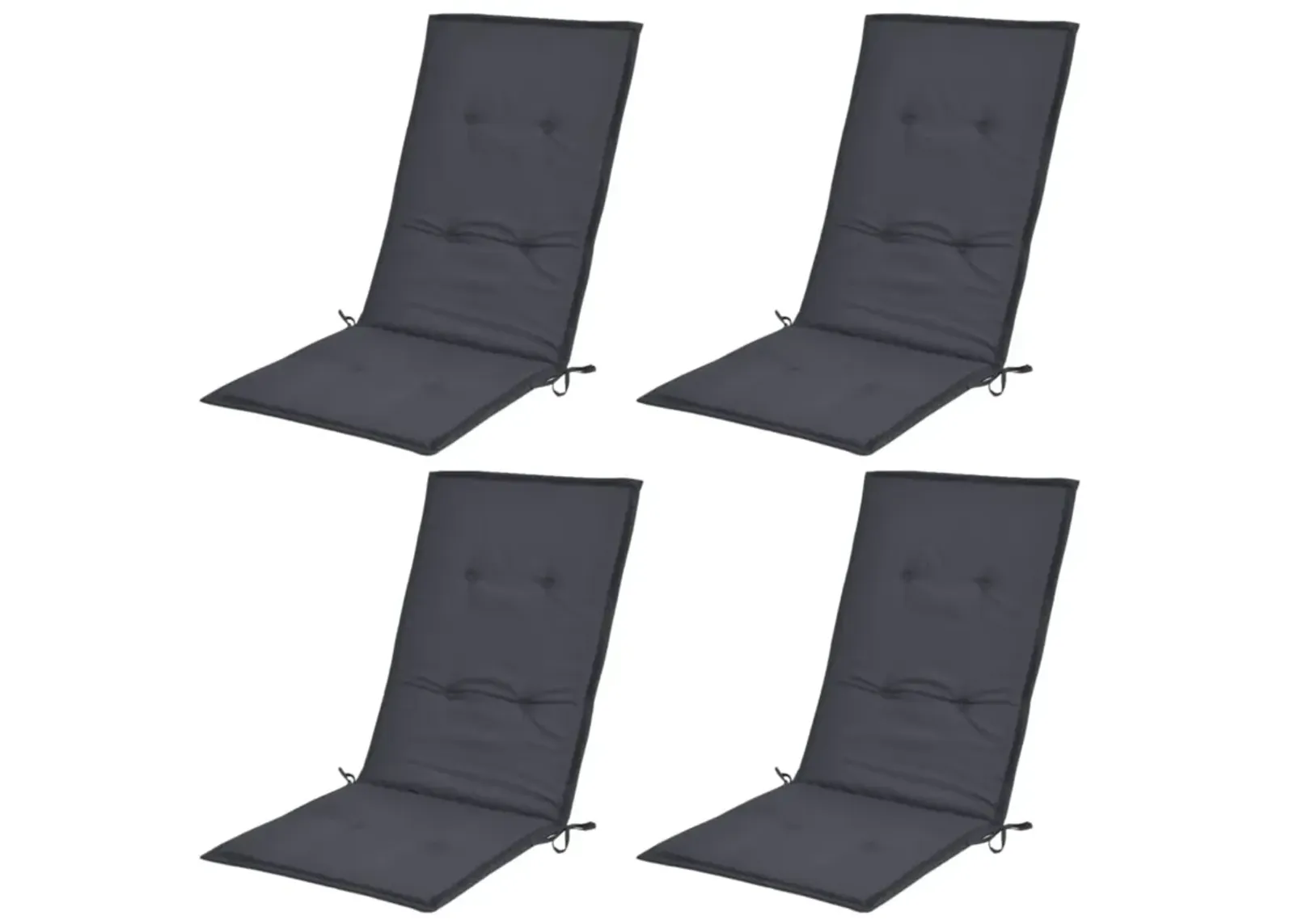 vidaXL Garden Chair Cushions 4 pcs Anthracite 47.2"x19.7"x1.18"