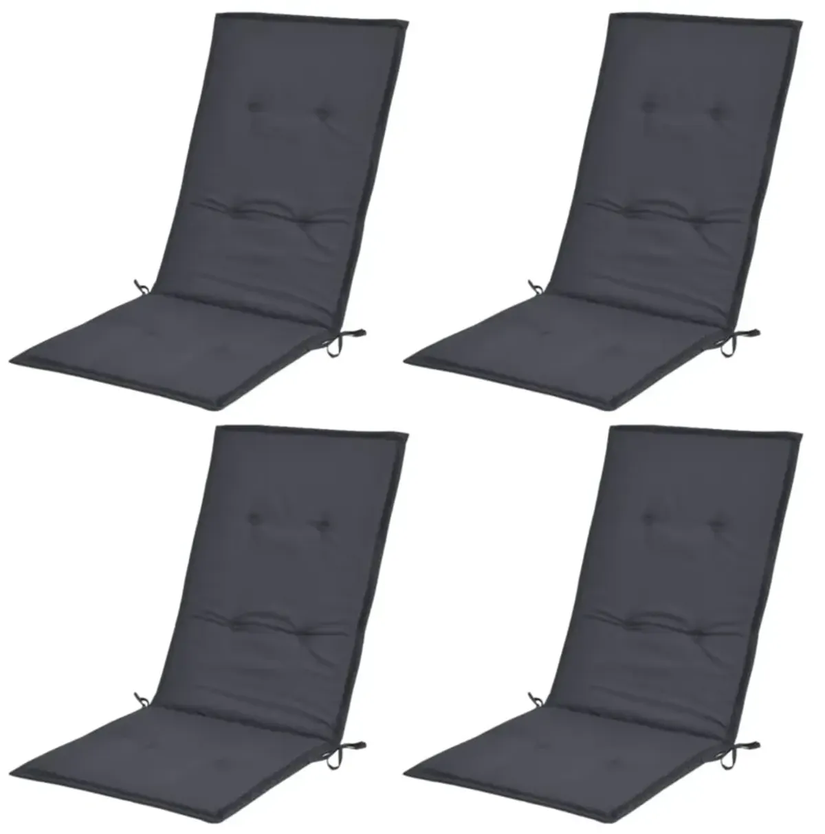 vidaXL Garden Chair Cushions 4 pcs Anthracite 47.2"x19.7"x1.18"