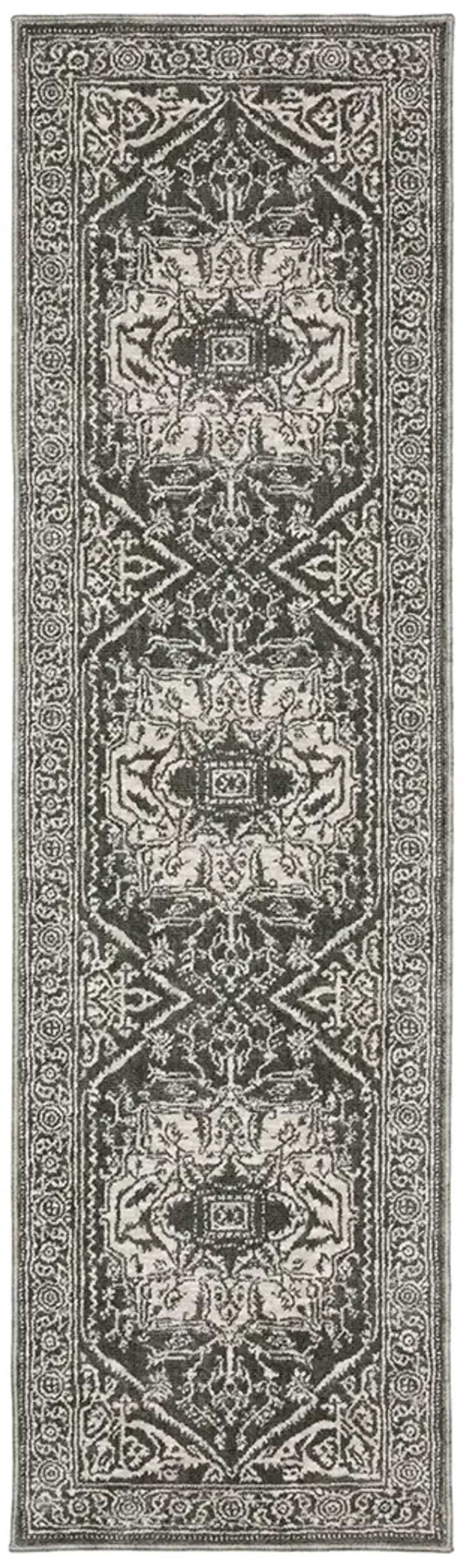 Intrigue 2'3" x 7'6" Grey Rug