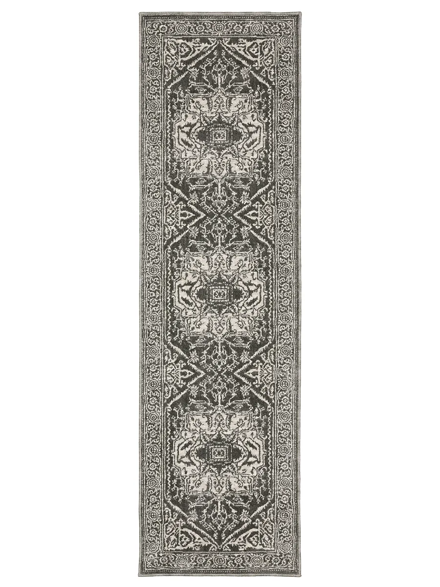 Intrigue 2'3" x 7'6" Grey Rug