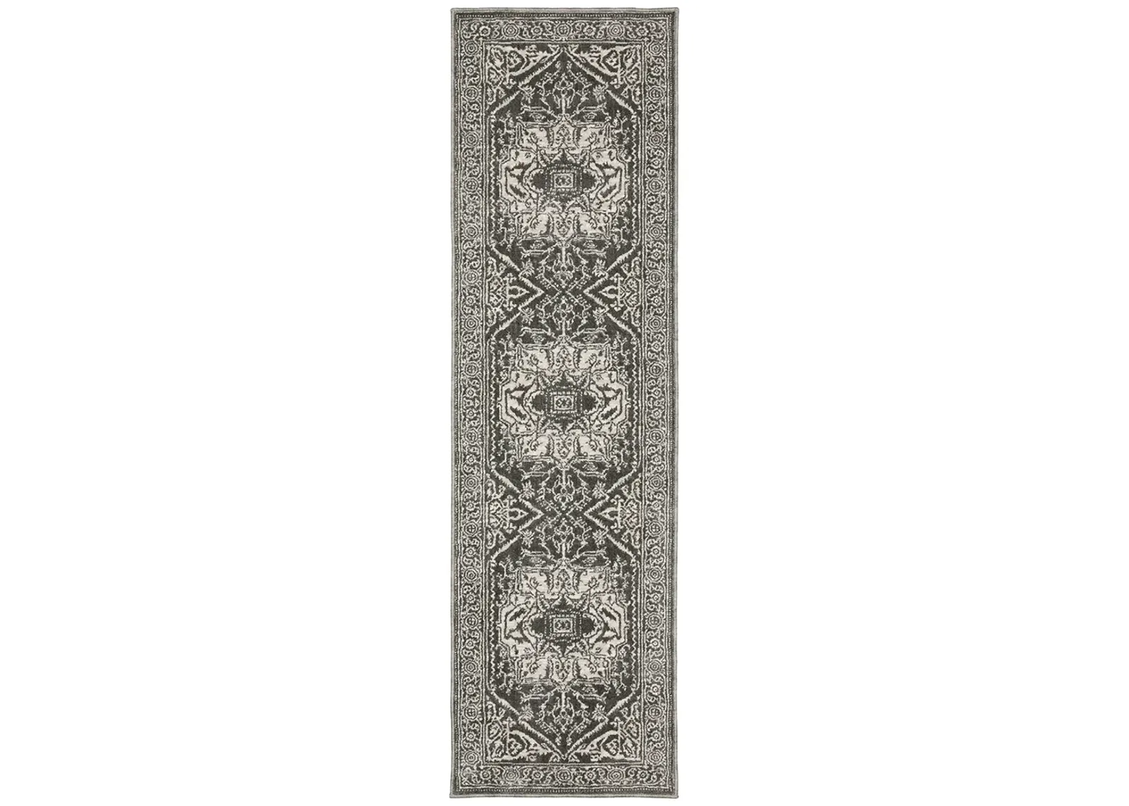 Intrigue 2'3" x 7'6" Grey Rug