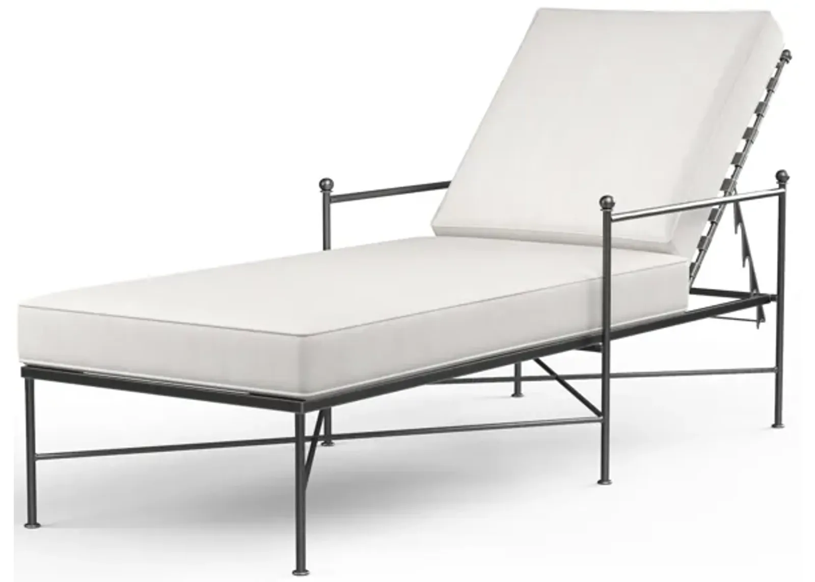 Provence Chaise Lounge in Canvas Flax w/ Self Welt