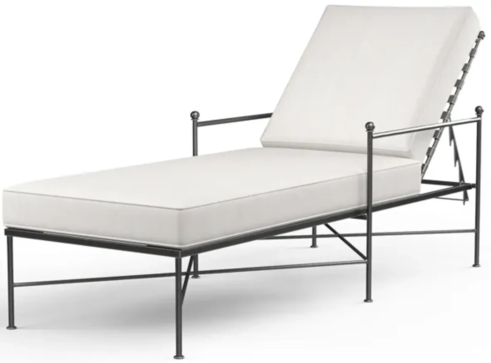 Provence Chaise Lounge in Canvas Flax w/ Self Welt