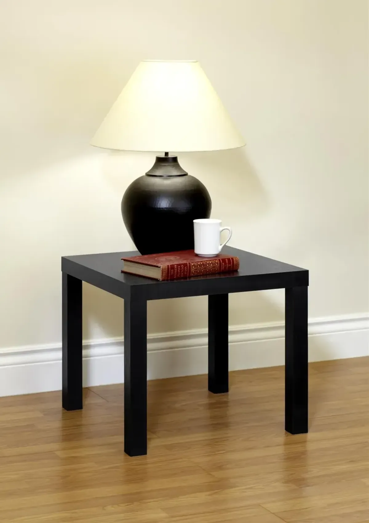 Parsons End Table, Black Oak