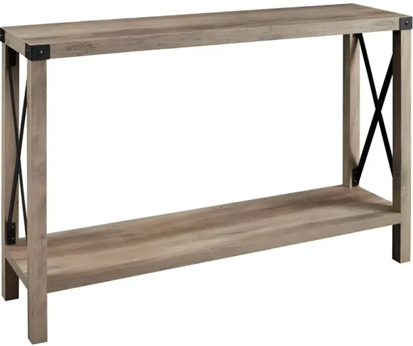 Rustic Industrial Entryway Console Table – Farmhouse Style Sofa Table for Living Room or Hall