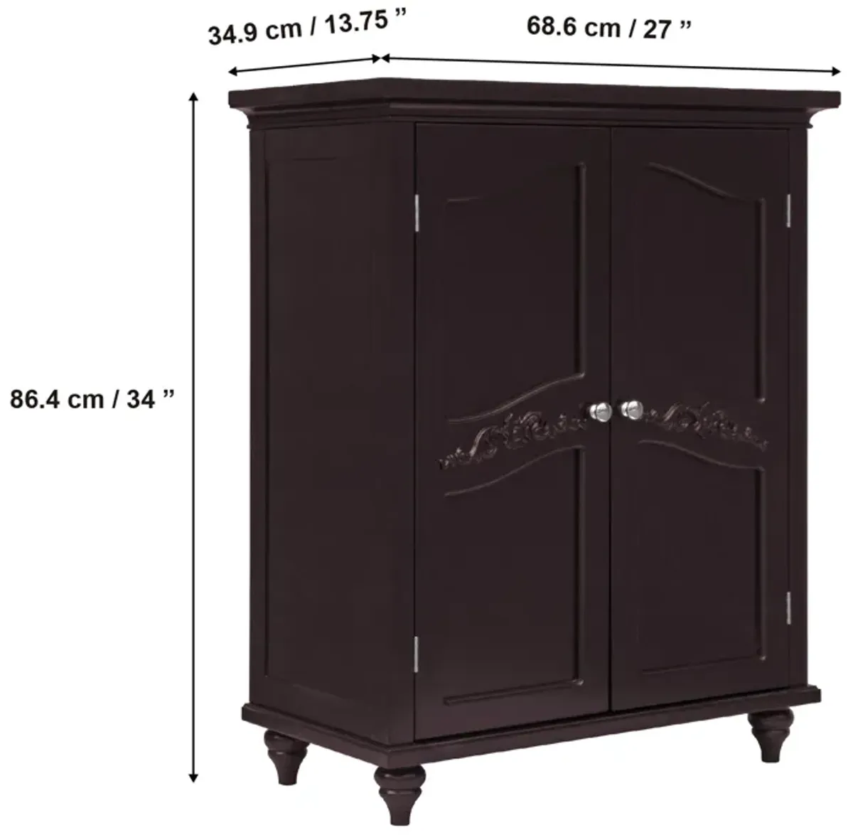 Teamson Home Versailles Floor Cabinet with 2 Doors