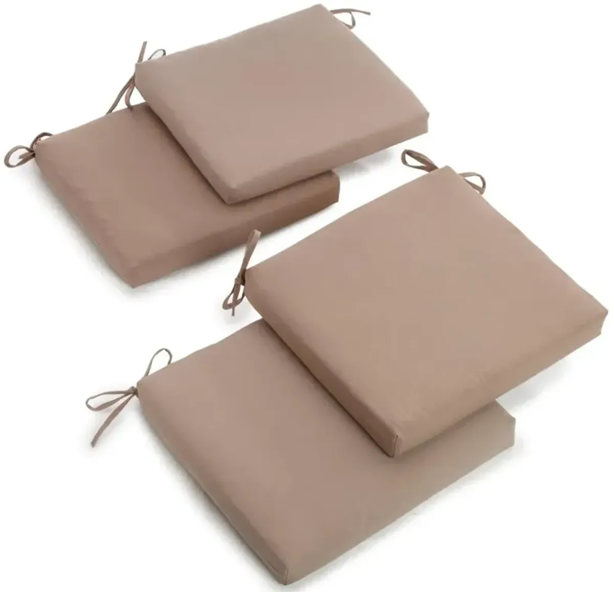 Blazing Needles 20-inch by 19-inch Twill Chair Cushion (Set of Four)