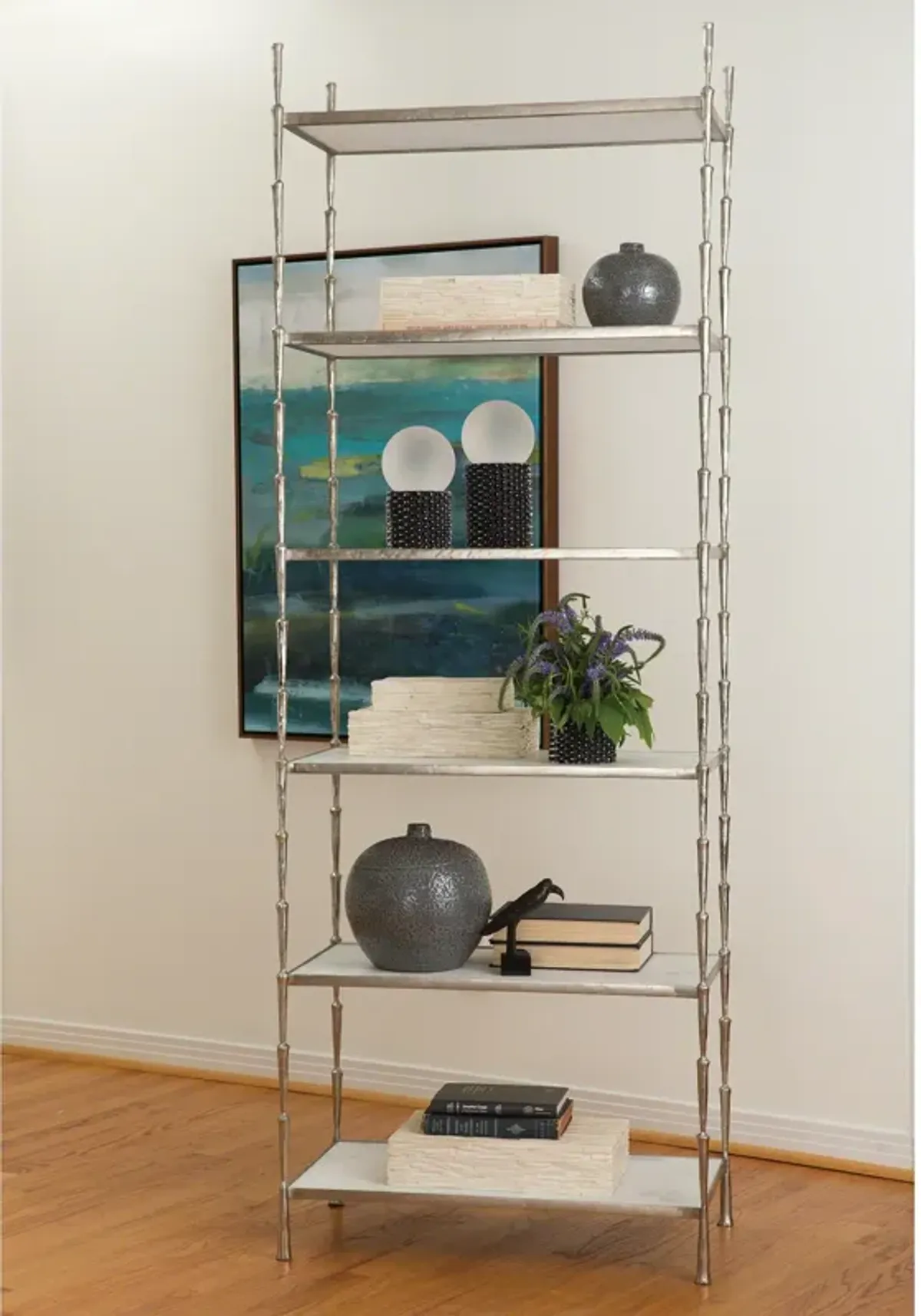 Spike Etagere- Silver