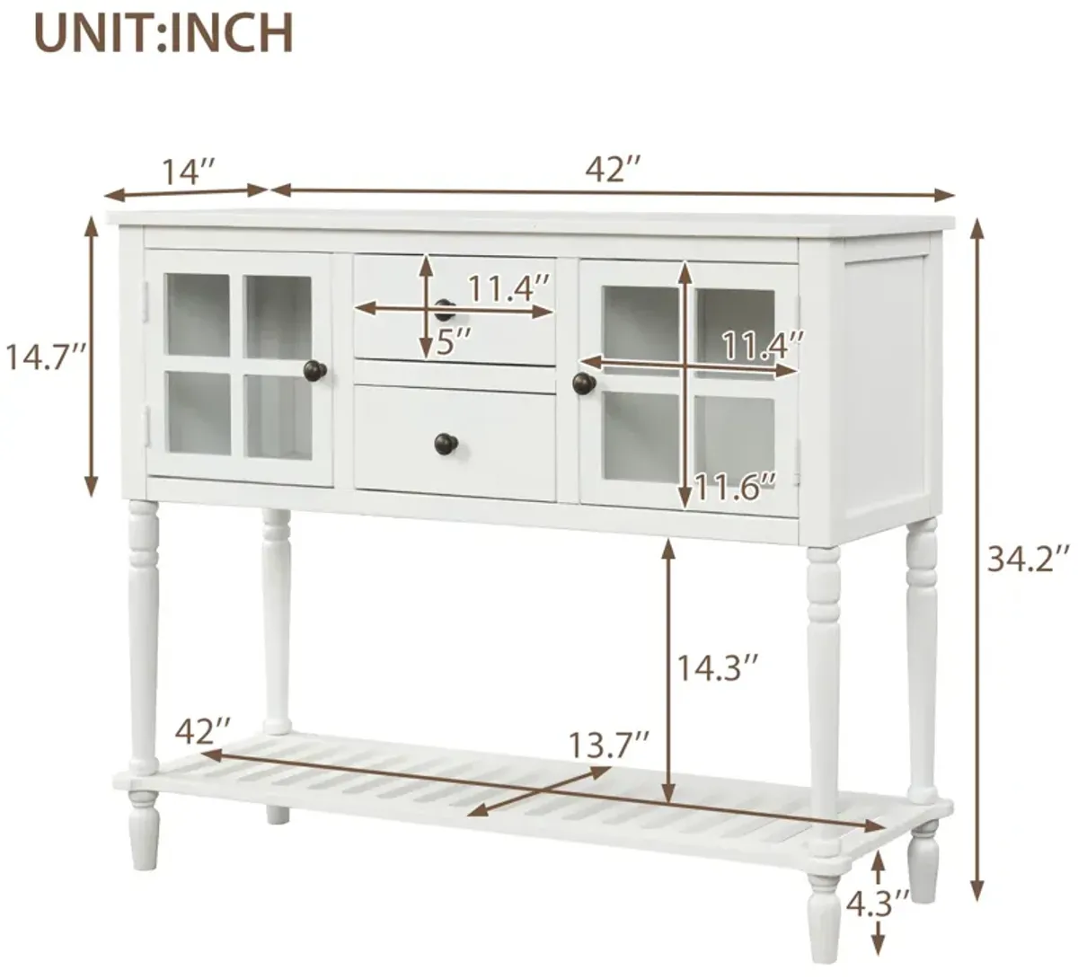 Merax Buffet Storage Cabinet Console Table