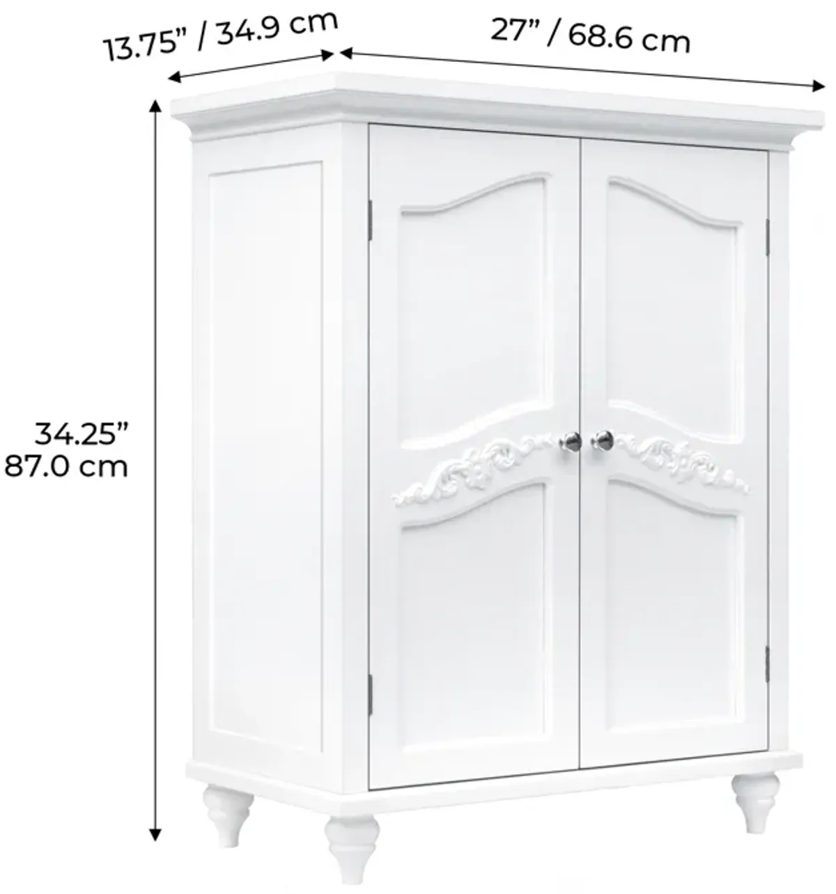 Teamson Home Versailles Floor Cabinet with 2 Doors