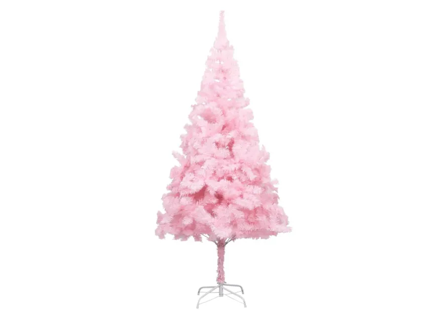 vidaXL Artificial Christmas Tree with Stand Pink 82.7" PVC