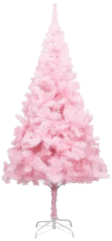 vidaXL Artificial Christmas Tree with Stand Pink 82.7" PVC