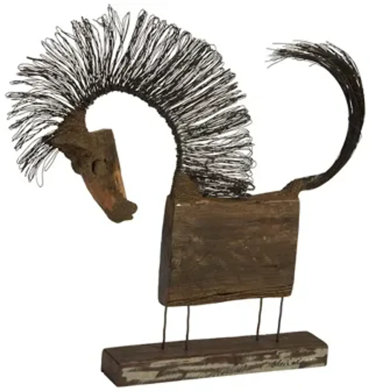 Wire Horse Long Body Sculpture