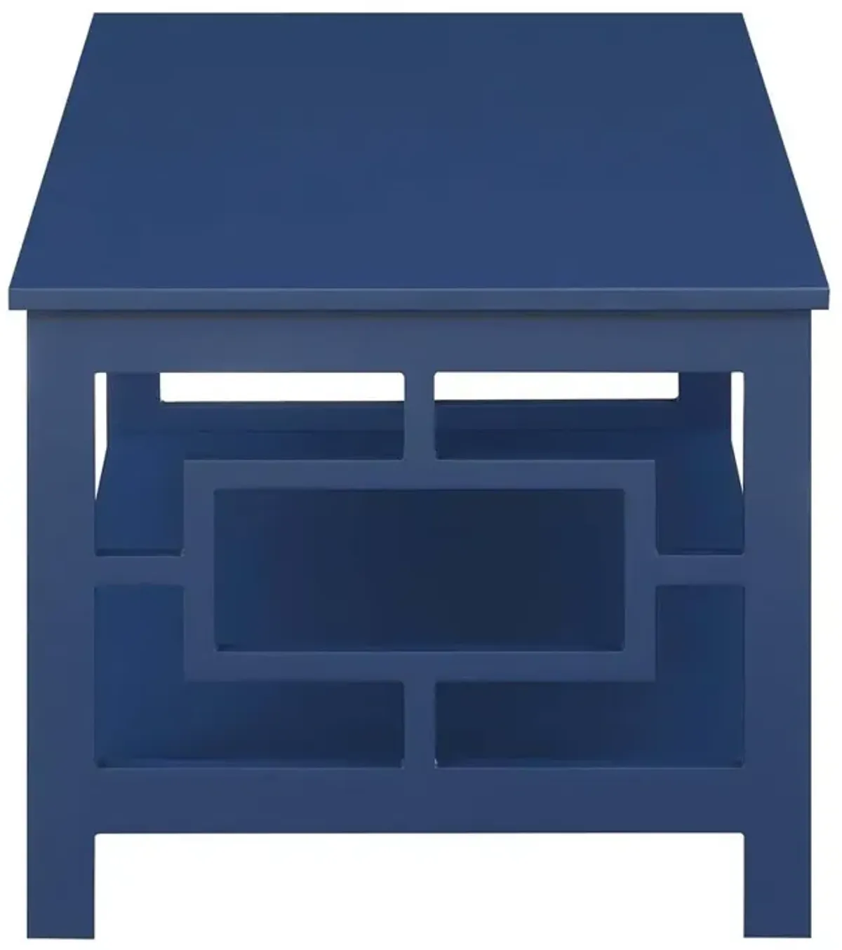 Convenience Concepts Town Square Coffee Table with Shelf, Cobalt Blue