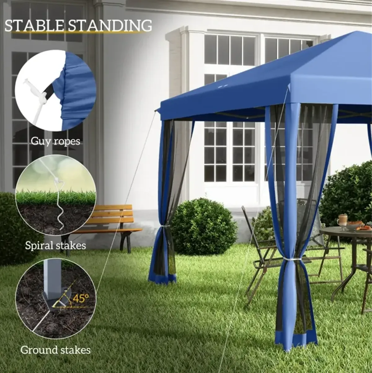Outdoor Pop Up Canopy Shelter for Camping and Special Events