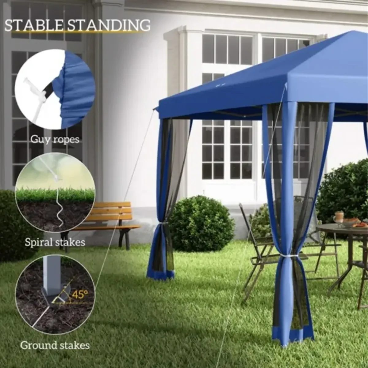 Outdoor Pop Up Canopy Shelter for Camping and Special Events